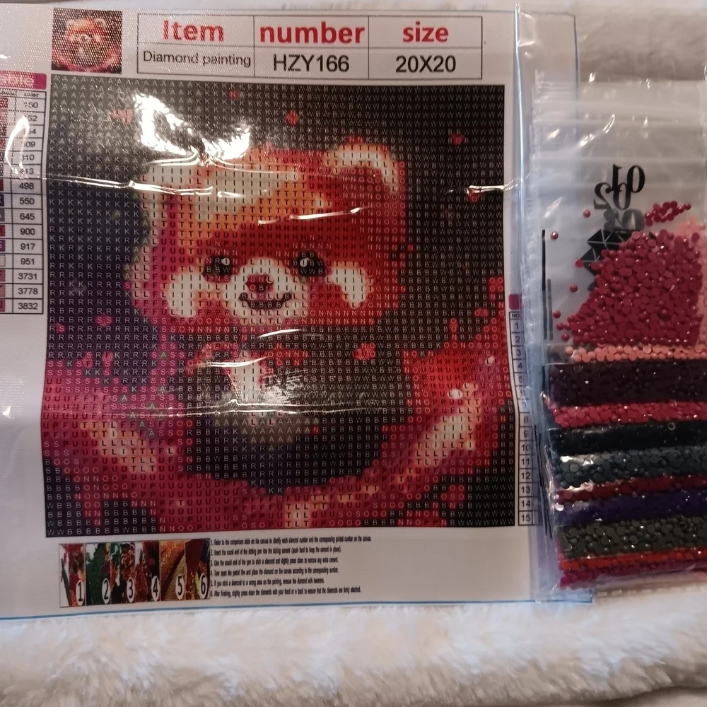 Red Panda Diamond Painting Kit 20x20